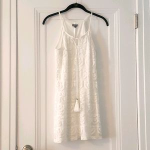 White lace mini dress